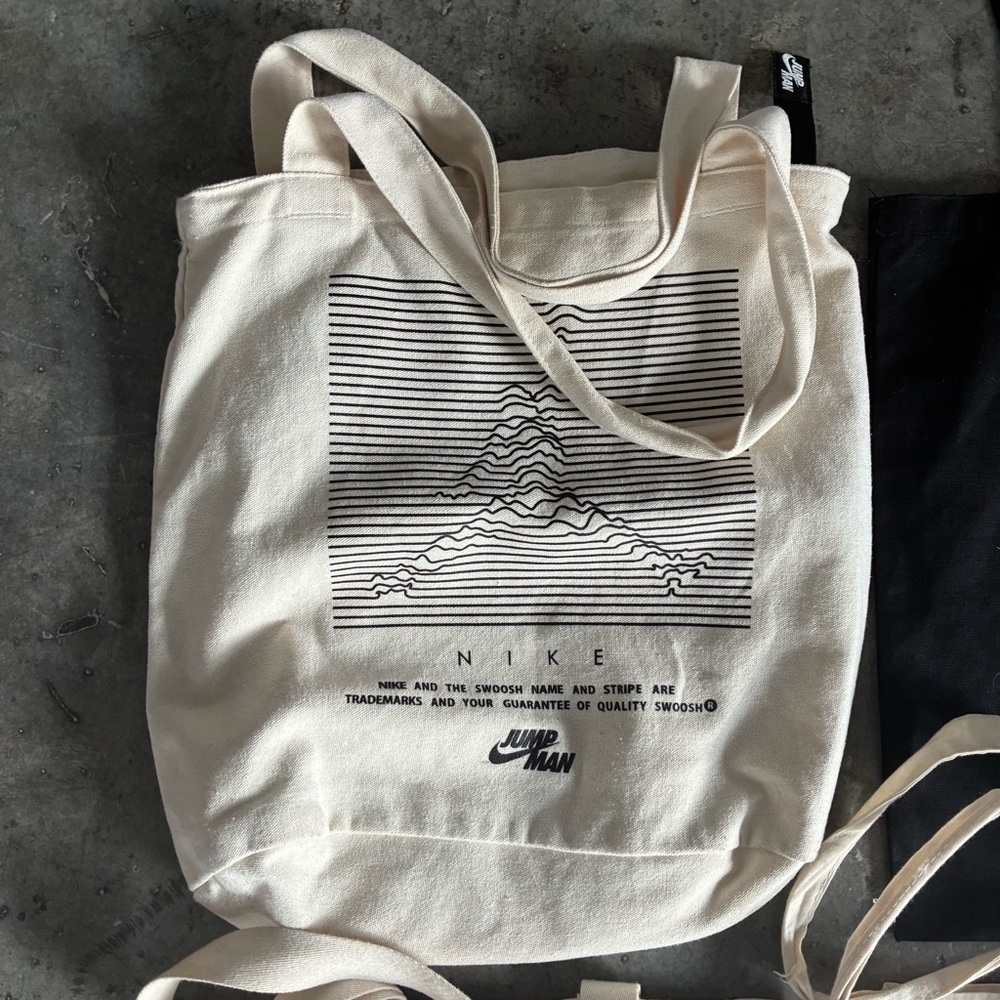 Jordan Brand black Cream Bag Set zippered canvas boat and tote